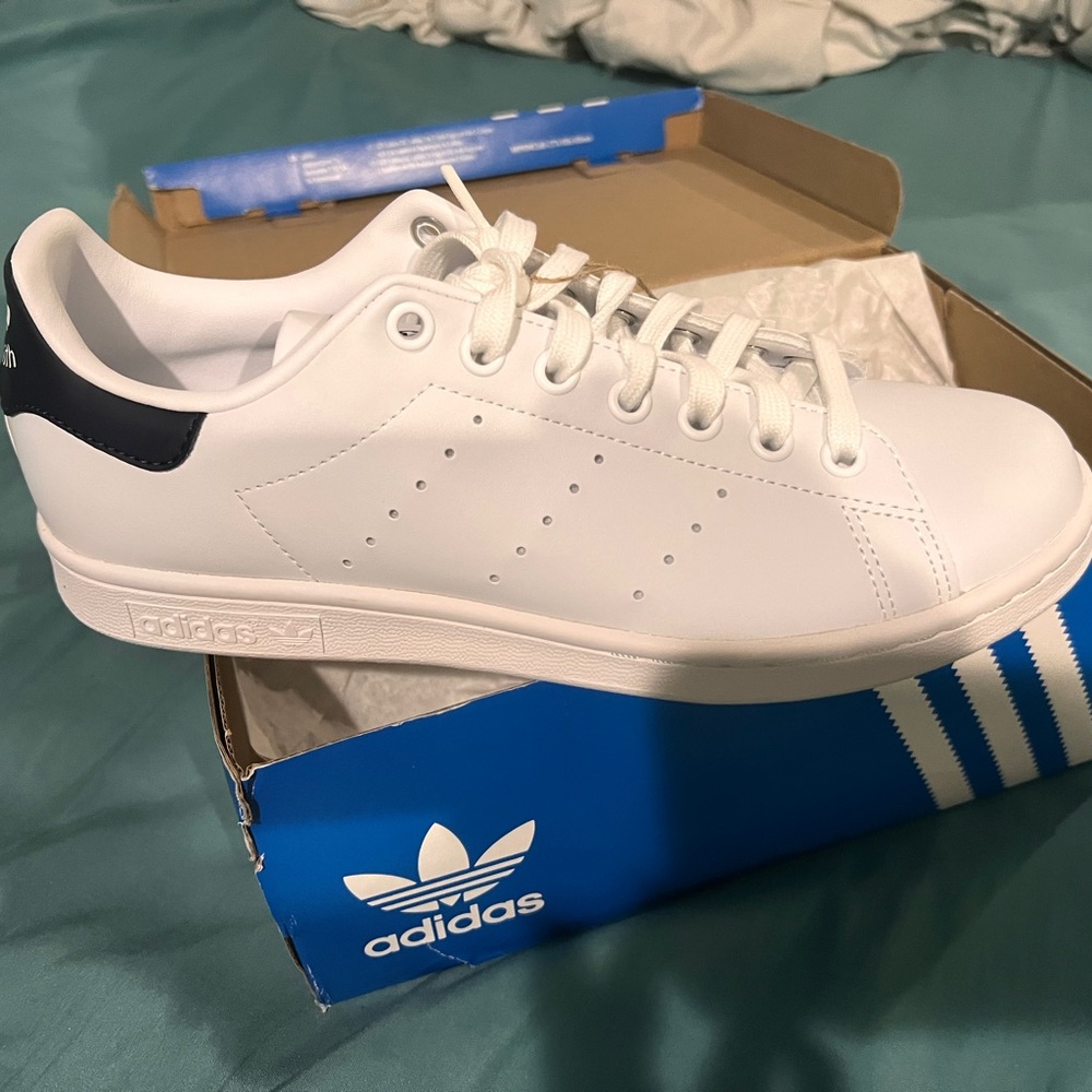 Adidas Classic White and Navy Sneakers